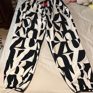 Zumba Fitness Black and White Track Pants